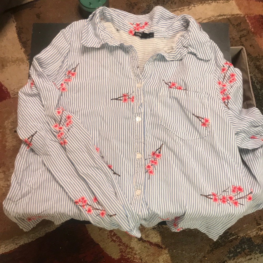 Striped flower shirt